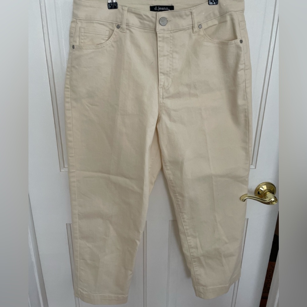 d. jeans Cream Denim Jeans Size 10